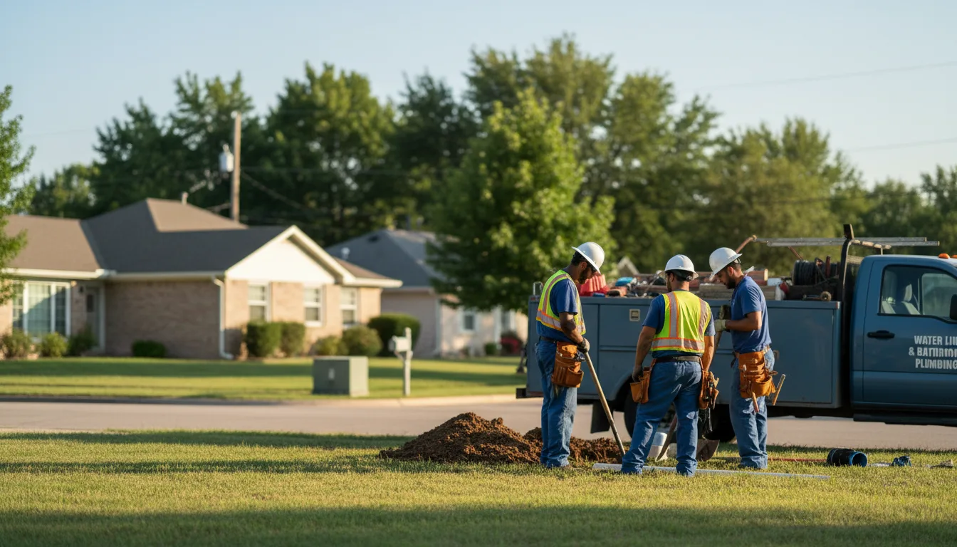 Residential water line and bathroom plumbing service in Riverton, IL